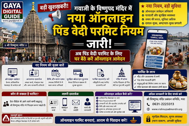 गयाजी में पिंडदान के लिए ऑनलाइन रजिस्ट्रेशन या परमिट जरूरी है?