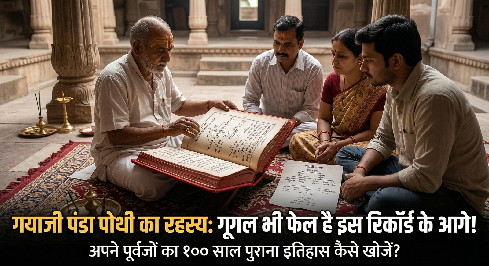 Gaya Ji Panda Pothi Old Records for Vanshavali and Jameen Survey